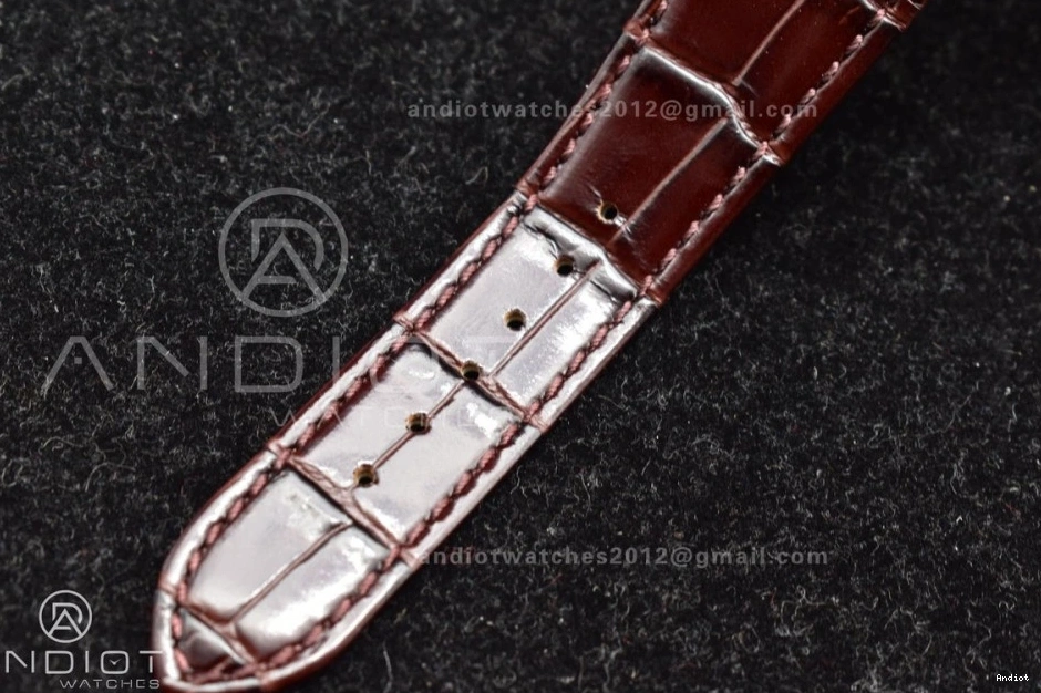 on Gray Croco 5712 A23J Best SS GRF Dial Strap Brown Edition RG Nautilus 0227